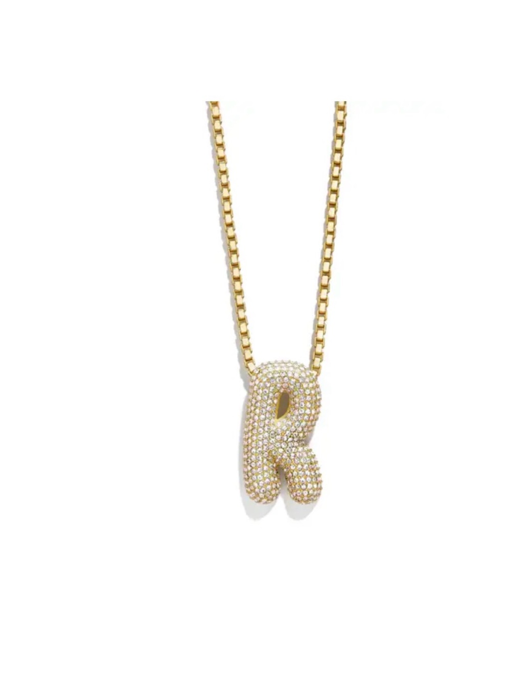 Bubble Initial Pendant Necklace R
